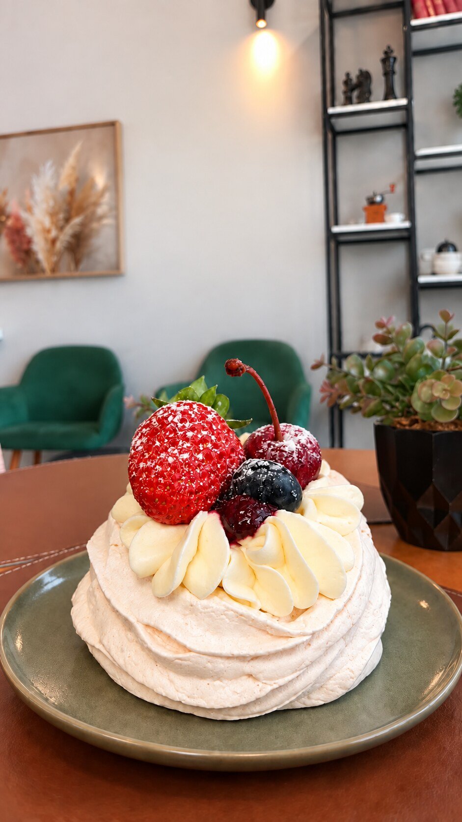 Pavlova de frutas vermelhas do Zephýr Café